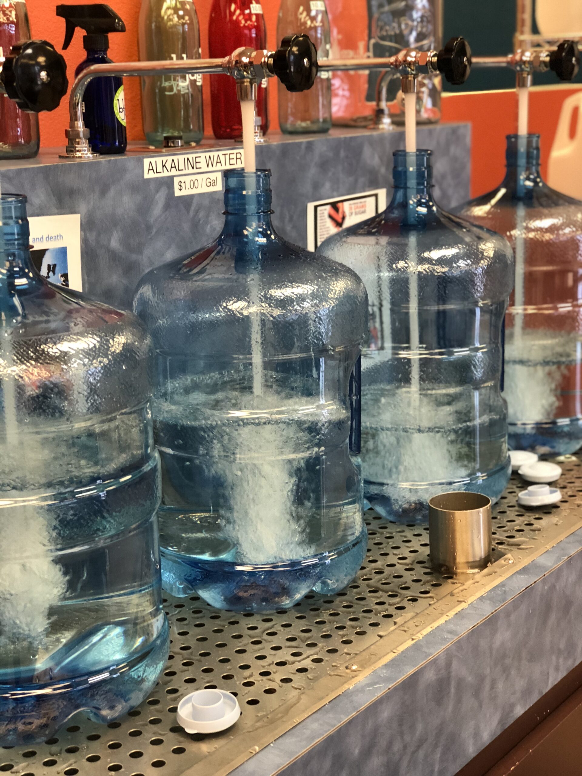 Water refilling in three water cans